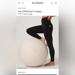 NWT! Vuori AllTheFeels™ Legging - size M